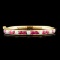 18K Gold 2.30ctw Ruby & 1.24ctw Diamond Bangle