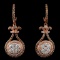 14K Rose Gold 1.81ctw Fancy Color Diamond Earrings