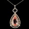 14K Gold 8.50ct Morganite & 1.32ctw Diamond Pendan