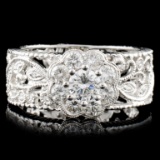 18K Gold 0.92ctw Diamond Ring