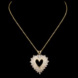 14K Gold 0.97ctw Diamond Pendant