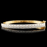 14K Gold 1.95ctw Diamond Bangle