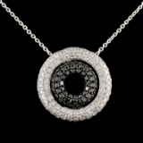 14K Gold 1.09ctw Diamond Pendant