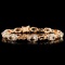 14K Gold 6.95ct Morganite & 0.75ctw Diamond Bracel