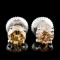 14K Gold 0.88ctw Diamond Earrings