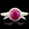 18K Gold 1.63ct Ruby & 0.49ctw Diamond Ring