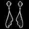 14K White Gold 4.33ctw Fancy Color Diamond Earring