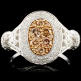 14K Gold 1.06ctw Fancy Color Diamond Ring