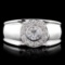 14K White Gold 0.68ctw Diamond Ring