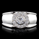 14K White Gold 0.68ctw Diamond Ring