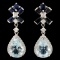 14K Gold 13.79ct Aquamarine & 0.71ctw Diamond Earr