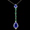 18K Gold 14.92ct Tanzanite & 0.65ctw Diamond Penda