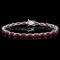 14k Gold 14.00ct Ruby & 0.50ct Diamond Bracelet