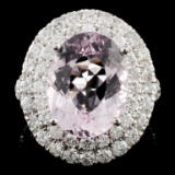 14K Gold 4.39ct Morganite & 2.22ctw Diamond Ring