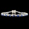 14K Gold 8.68ct Sapphire & 0.95ctw Diamond Bracele