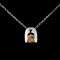 14K Gold 0.45ctw Fancy Color Diamond Pendant