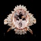 18K Gold 3.80ct Morganite & 0.54ct Diamond Ring