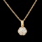 14K Gold 0.44ctw Diamond Pendant