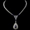 14K Gold 4.90ct Sapphire & 3.41ct Diamond Necklace