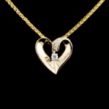 14K Gold 0.35ctw Diamond Pendant