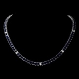 14k Gold 55.00ct Sapphire & 1.30ct Diamond Neckla