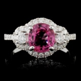 18K White Gold 1.81ct Spinel & 0.64ct Diamond Ring