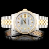 Rolex YG/SS 36MM DateJust Diamond Watch