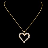 14K Gold 0.74ctw Diamond Pendant