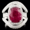 18K Gold 5.17ct Ruby & 1.95ctw Diamond Ring