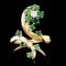 18K Gold 1.35ct Emerald & 0.10ctw Diamond Ring