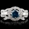 18K White Gold 1.64ctw Fancy Color Diamond Ring