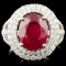 14K Gold 5.57ct Ruby & 1.49ctw Diamond Ring