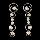 18K Gold 0.68ctw Diamond Earrings