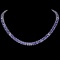 14k Gold 55.00ct Tanzanite & 1.35ct Diamond Neckl