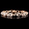 14K Gold 8.33ctw Morganite & 2.10ctw Diamond Brace