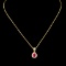 14K Gold 0.37ct Ruby & 0.09ctw Diamond Pendant