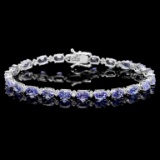 14k Gold 10.00ct Tanzanite & 0.50ct Diamond Brace