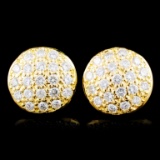 14K Gold 0.76ctw Diamond Earrings