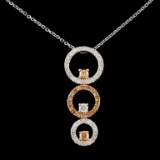 14K Gold 0.66ctw Fancy Diamond Pendant