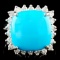 14K Gold 6.06ct Turquoise & 0.58ctw Diamond Ring