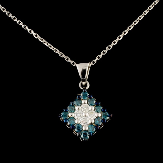 14K Gold 0.55ctw Diamond Pendant