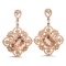 14K Gold 16.00ct Morganite & 1.45ct Diamond Earrin