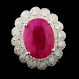 18K Gold 8.52ct Ruby & 1.13ctw Diamond Ring