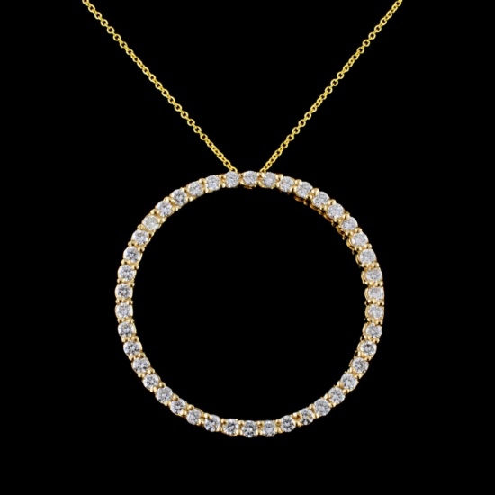 14K Gold 2.80ctw Diamond Pendant