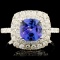 18K Gold 2.00ct Tanzanite & 0.96ctw Diamond Ring