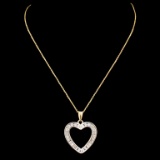 14K Gold 0.58ctw Diamond Pendant