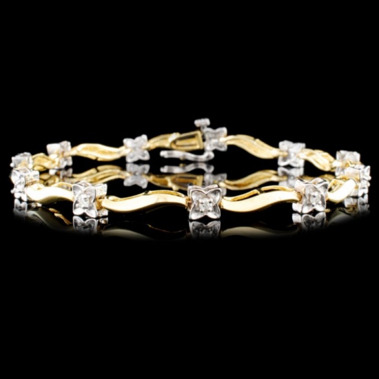 14K Gold 0.33ctw Diamond Bracelet