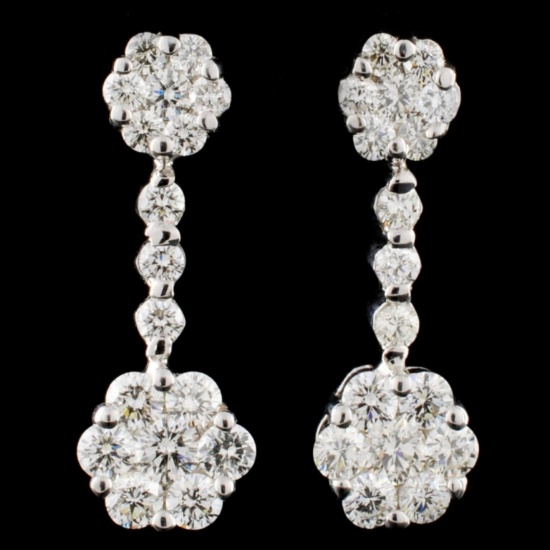 18K Gold 2.29ctw Diamond Earrings