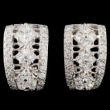 18K Gold 1.75ctw Diamond Earrings