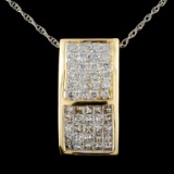 14K Gold 1.96ctw Diamond Pendant